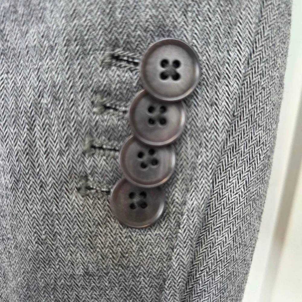 Banana Republic Tailored Fit Gray Blazer Sport Coat‎ 38R Emmetex Italian Fabric